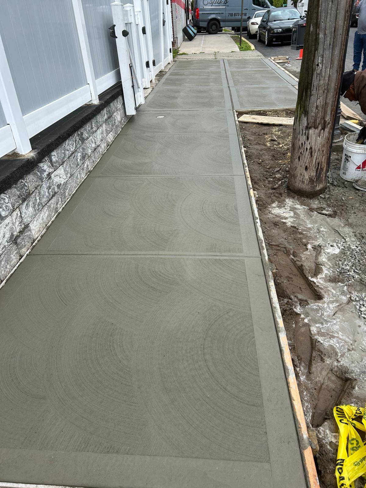 New sidewalk installation